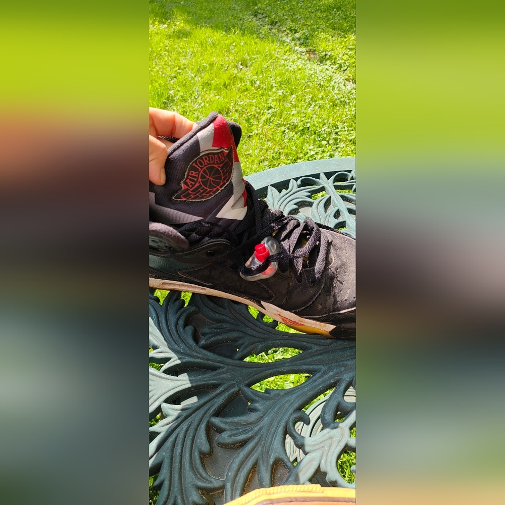 Black and Red Air Jordan Sneakers